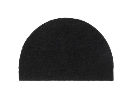 Rohožka před dveře černá půlkruhová 40 x 60 cm kokosové vlákno 155573