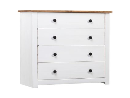 Odkládací skříňka bílá 80 x 40 x 73 cm borovice řada Panama 282660