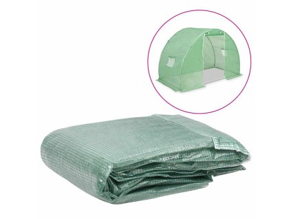 Náhradní plachta na skleník (4,5 m²) 300 x 150 x 200 cm zelená 316428