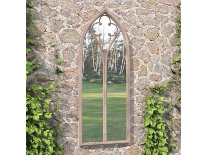 Zahradní zrcadlo pískové 70 x 30 cm železo pro použití venku 318351