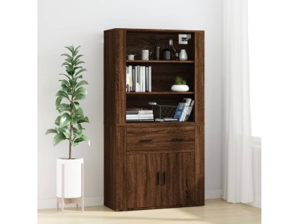 Skříň highboard hnědý dub kompozitní dřevo 3185382
