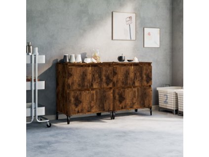 Příborníky 2 ks kouřový dub 60 x 35 x 70 cm kompozitní dřevo 3185764