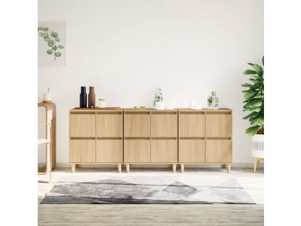 Příborníky 3 ks dub sonoma 60 x 35 x 70 cm kompozitní dřevo 3185770