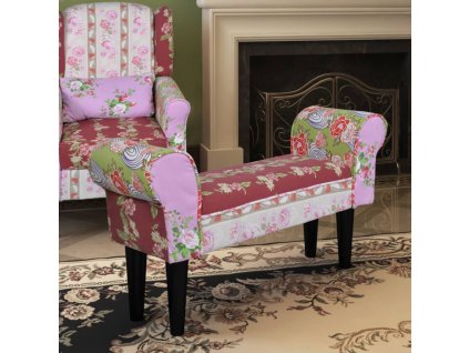 Patchworková lavice s květinovým vzorem 240489