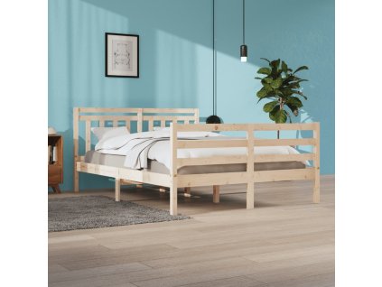 Rám postele masivní dřevo 160 x 200 cm 3105325
