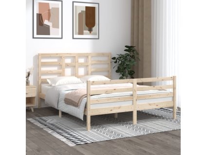 Rám postele masivní dřevo 150 x 200 cm King Size 3105865