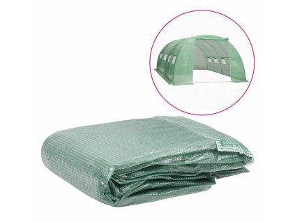 Náhradní plachta na skleník (16 m²) 400 x 400 x 200 cm zelená 316444