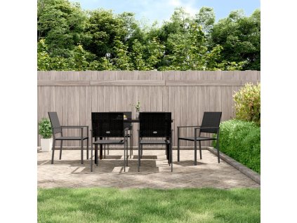 7dílný zahradní jídelní set polyratan a ocel 3187024