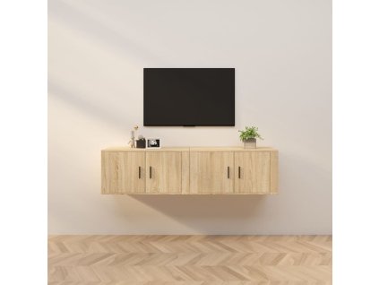 Nástěnné TV skříňky 2 ks dub sonoma 80 x 34,5 x 40 cm 3188353