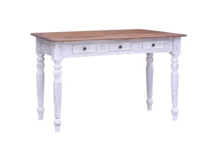 Psací stůl se zásuvkami bílý 117 x 57 x 75 cm recyklované dřevo 283908