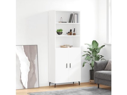 Skříň highboard bílá 69,5 x 34 x 180 cm kompozitní dřevo 3189269