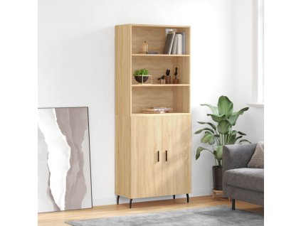 Skříň highboard dub sonoma 69,5 x 34 x 180 cm kompozitní dřevo 3189272