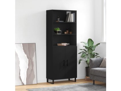 Skříň highboard černá 69,5 x 34 x 180 cm kompozitní dřevo 3189278