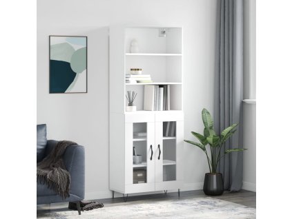 Skříň highboard bílá 69,5 x 34 x 180 cm kompozitní dřevo 3189309