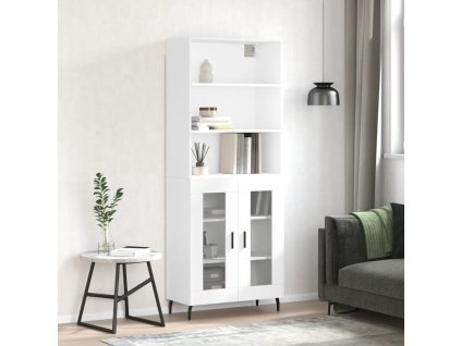 Skříň highboard bílá 69,5 x 34 x 180 cm kompozitní dřevo 3189333