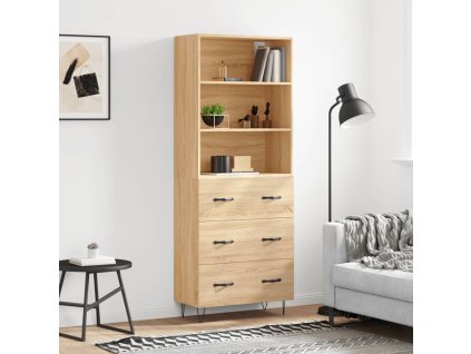 Skříň highboard dub sonoma 69,5 x 34 x 180 cm kompozitní dřevo 3189376