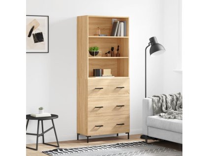 Skříň highboard dub sonoma 69,5 x 34 x 180 cm kompozitní dřevo 3189384