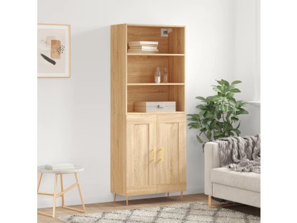 Skříň highboard dub sonoma 69,5 x 34 x 180 cm kompozitní dřevo 3189944