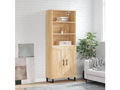 Skříň highboard dub sonoma 69,5 x 34 x 180 cm kompozitní dřevo 3189984