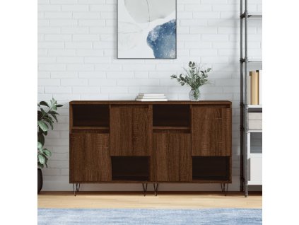 Příborníky 2 ks hnědý dub kompozitní dřevo 3190132