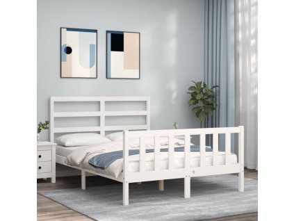 Postel bez matrace bílá 120 x 200 cm masivní borovice 3191902