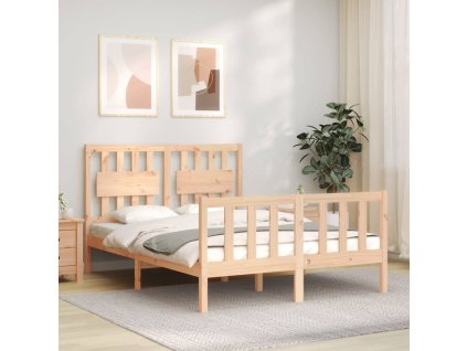 Rám postele s čelem Small Double masivní dřevo 3192396