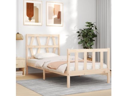 Rám postele s čelem Small Single masivní dřevo 3192451