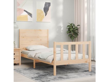 Rám postele s čelem Small Single masivní dřevo 3192711