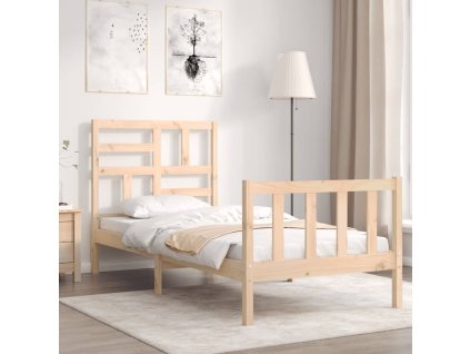 Rám postele s čelem Small Single masivní dřevo 3193036