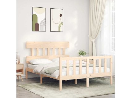 Rám postele s čelem Small Double masivní dřevo 3193306