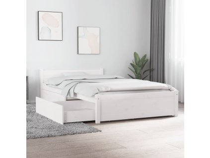 Rám postele se zásuvkami bílý 90 x 200 cm 3103484