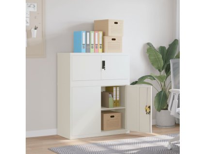 Kartotéka bílá 90 x 40 x 110 cm ocel 3188310