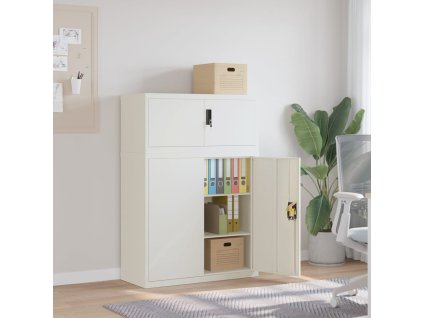 Kartotéka bílá 90 x 40 x 130 cm ocel 3188311