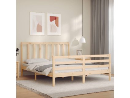 Postel bez matrace 160 x 200 cm masivní borovice 3193866