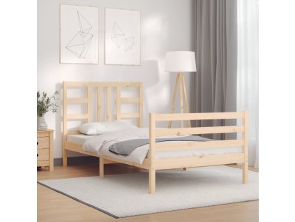 Rám postele s čelem Single masivní dřevo 3193886