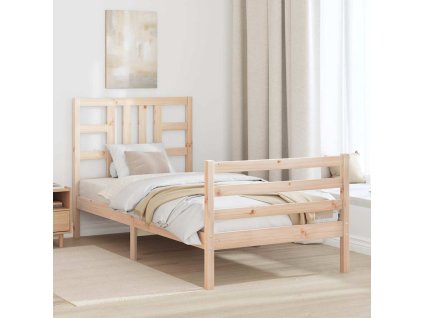 Postel bez matrace 90 x 200 cm masivní borovice 3193906