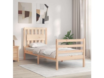 Rám postele s čelem Small Single masivní dřevo 3194271