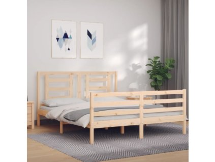 Rám postele s čelem King Size masivní dřevo 3194706