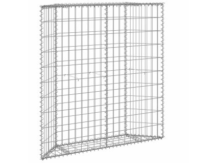 Gabionový vyvýšený záhon trapéz pozinkovaná ocel 100x20x100 cm 145653