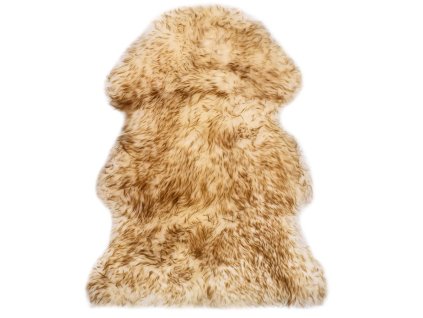 Koberec z ovčí kůže 60 x 90 cm hnědý žíhaný 283877