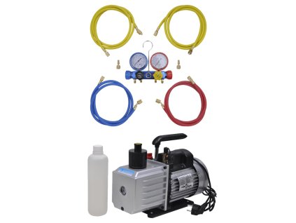 Vakuové čerpadlo 100 l/min se 4cestným měřidlem v kufříku 3100291