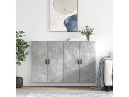 Nástěnné skříňky 2 ks betonově šedé 69,5 x 34 x 90 cm 3195599