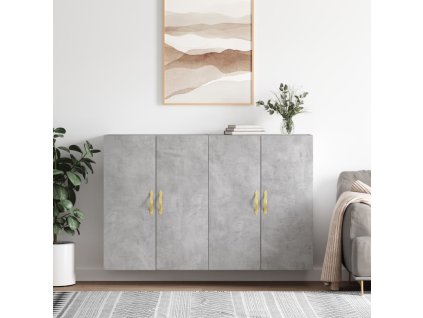 Nástěnné skříňky 2 ks betonově šedé 69,5 x 34 x 90 cm 3195607