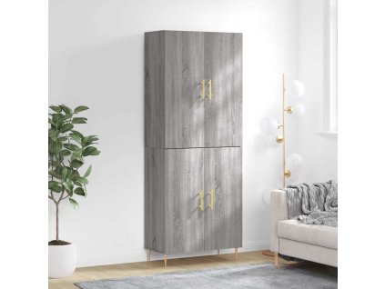 Skříň highboard šedá sonoma 69,5 x 34 x 180 cm kompozitní dřevo 3195673