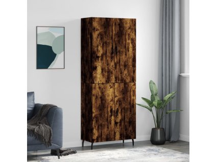 Skříň highboard kouřový dub 69,5 x 34 x 180 cm kompozitní dřevo 3195696