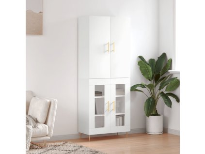 Skříň highboard bílá 69,5 x 34 x 180 cm kompozitní dřevo 3195723