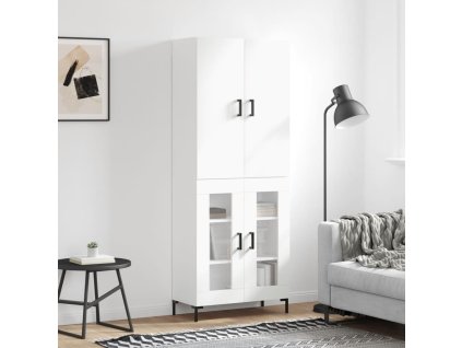 Skříň highboard bílá 69,5 x 34 x 180 cm kompozitní dřevo 3195731