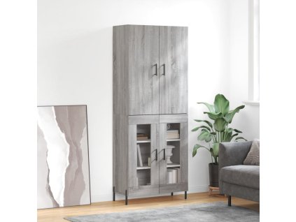 Skříň highboard šedá sonoma 69,5 x 34 x 180 cm kompozitní dřevo 3195745