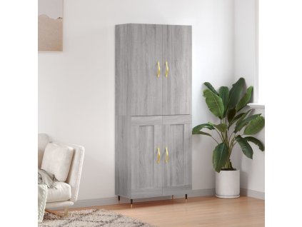 Skříň highboard šedá sonoma 69,5 x 34 x 180 cm kompozitní dřevo 3195777