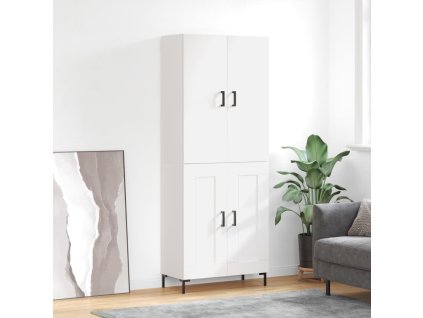 Skříň highboard bílá 69,5 x 34 x 180 cm kompozitní dřevo 3195787